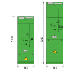 17,5 kV Leistungsschalterfeld 460 x 1300/1700 mm