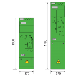 12 kV Vakuumschutzschalterfeld 370 x 1300/1700 mm
