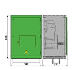 17,5 kV GISELA Messfeld 942 x 730 x 1300 mm