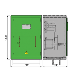 17,5 kV GISELA Messfeld 942 x 745 x 1300 mm