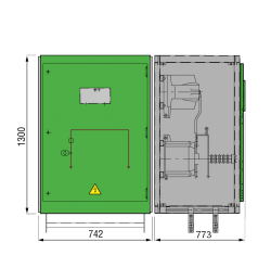 17,5 kV GISELA Messfeld 942 x 773 x 1300 mm