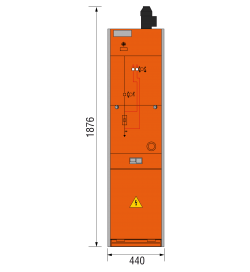 17,5 kV Trafofeld 440 x 1876 mm (Tiefe 729 mm)