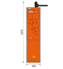 12 kV Vakuumschutzschalterfeld 440 x 1876 mm