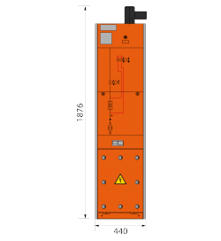 17,5 kV Trafofeld 440 x 1876 mm (Tiefe 741 mm)