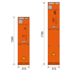 12 kV Kabelfeld 315 x 1300/1700 mm