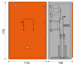 17,5 kV Messfeld 1134 x 758 x 1700 mm