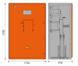17,5 kV Messfeld 1134 x 773 x 1700 mm