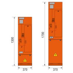 12 kV Trafofeld 370 x 1300/1700 mm (Tiefe 571 mm)