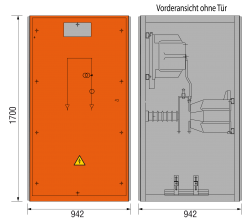 36 kV Messfeld 942 x 1273 x 1700 mm