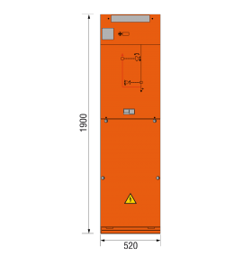 12 kV Kabelfeld 520 x 1900 mm