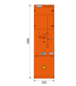 17,5 kV Leistungsschalterfeld 520 x 1900 mm