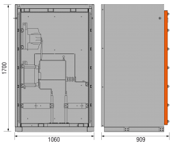 17,5 kV Messfeld 1060 x 909 x 1700 mm
