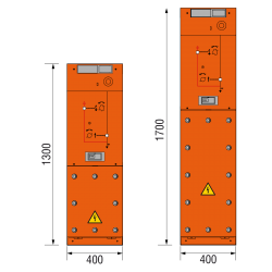 36 kV Kabelfeld 400 x 1300/1700 mm